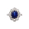 Bague 57 Bague en or jaune et blanc, saphir, diamants. 58 Facettes 35324