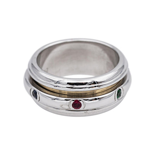 Bague 54 Piaget Bague Possession Or blanc Rubis, Saphir, Emeraude 58 Facettes 4997580CN