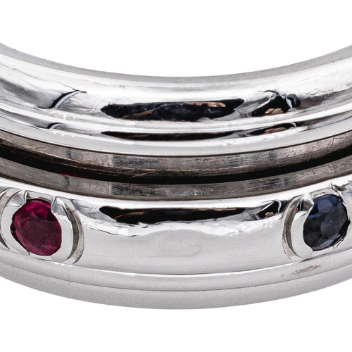 Bague 54 Piaget Bague Possession Or blanc Rubis, Saphir, Emeraude 58 Facettes 4997580CN