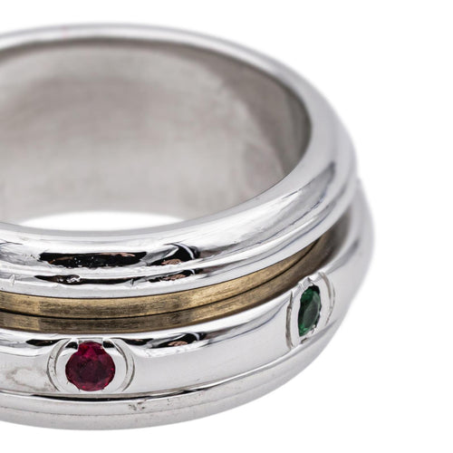 Bague 54 Piaget Bague Possession Or blanc Rubis, Saphir, Emeraude 58 Facettes 4997580CN
