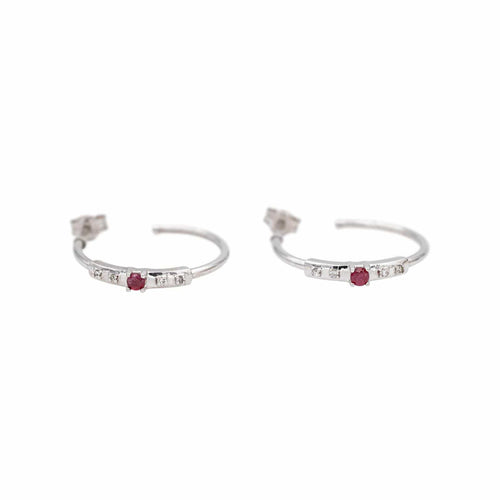 Boucles d'oreilles Mauboussin Boucles d'oreilles  Créoles  Capsule d'émotions Or blanc Rubis, Diamant 58 Facettes 5276258RV