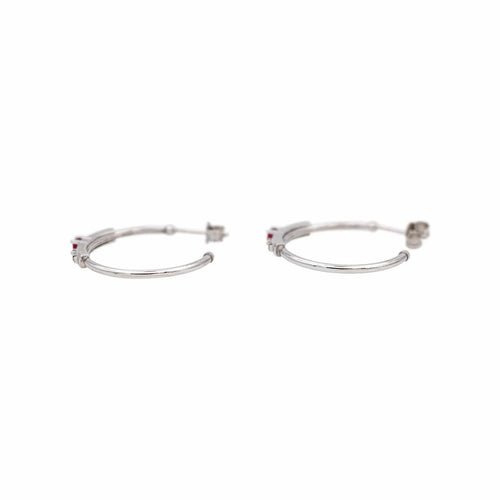 Boucles d'oreilles Mauboussin Boucles d'oreilles  Créoles  Capsule d'émotions Or blanc Rubis, Diamant 58 Facettes 5276258RV