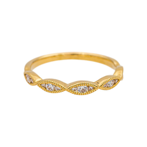 Bague 53 Bague  Demi-alliance Or jaune Diamant 58 Facettes 5276259RV