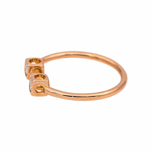 Bague 53 Dinh Van Bague Cube Or rose Diamant 58 Facettes 5276278RV