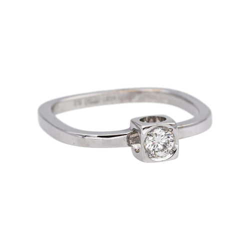 Bague 52 Dinh Van Bague Cube Or blanc Diamant, Vs 58 Facettes 5276279RV