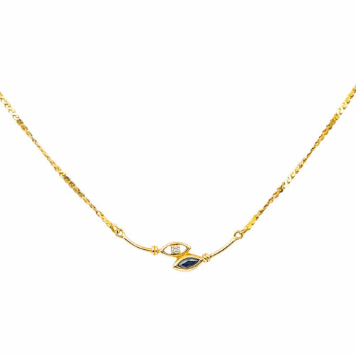 Collier Collier  Or jaune Saphir, Diamant 58 Facettes 5302916RV