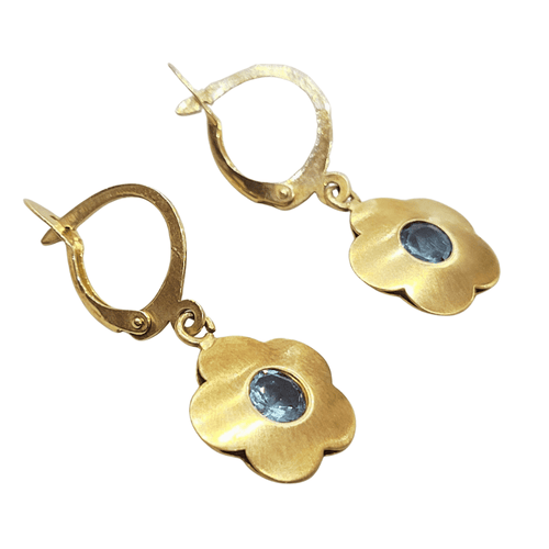 Boucles d'oreilles Boucles d'oreilles - Topazes en or jaune 18k 58 Facettes PE215
