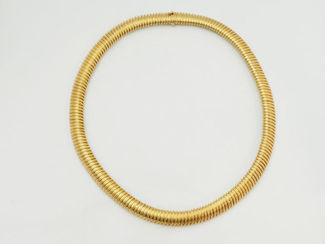 Collier Collier tubogas vintage en or jaune 18 carats 58 Facettes 33719