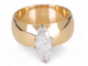 Bague Bague solitaire marquise 1,10 ct en or 14K (585) 58 Facettes AC77