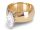 Bague Bague solitaire marquise 1,10 ct en or 14K (585) 58 Facettes AC77
