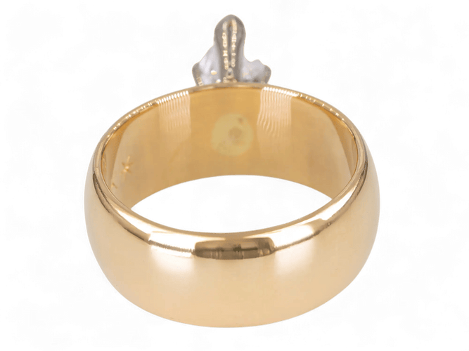 Bague Bague solitaire marquise 1,10 ct en or 14K (585) 58 Facettes AC77