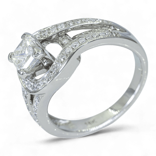 Bague 53 Bague en or 18K (750) avec diamants 1,26 ct (centre 0,70 ct) 58 Facettes AM98