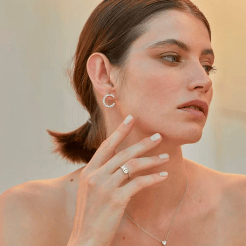 Boucles d'oreilles ALLURE - Boucles d'oreilles en or jaune 18K et diamants de laboratoire 58 Facettes UKA000065MM