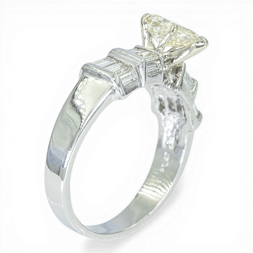 Bague 59 Bague solitaire en platine 950 avec diamant 1,96 ct 58 Facettes AR07