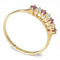Bague 47 Bague en or jaune 14 kt avec diamant et rubis 58 Facettes 01ZX