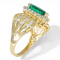 Bague 47 Bague en or jaune 585 avec diamant 0,88 ct et quartz 58 Facettes AX79