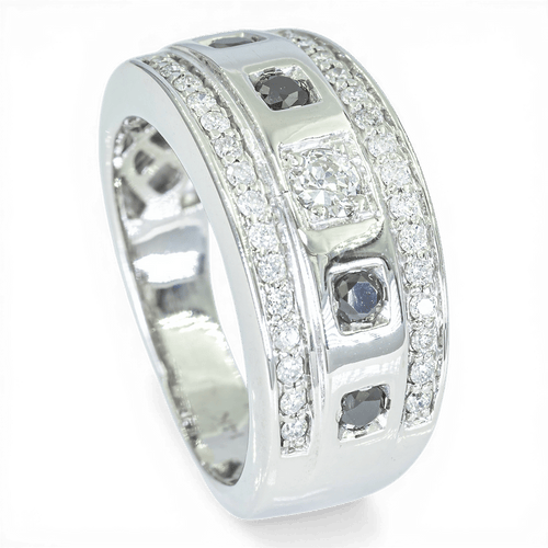 Bague 56 Bague en or blanc 585 avec diamants 0,68 ct 58 Facettes WA20