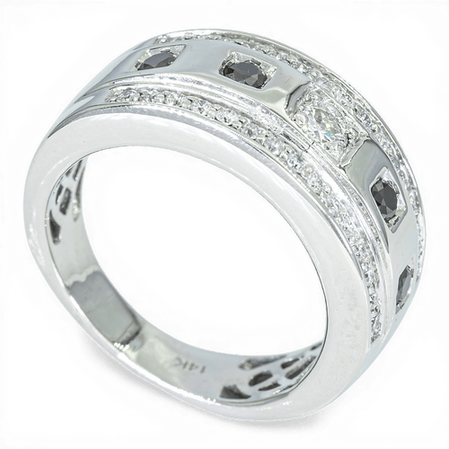 Bague 56 Bague en or blanc 585 avec diamants 0,68 ct 58 Facettes WA20