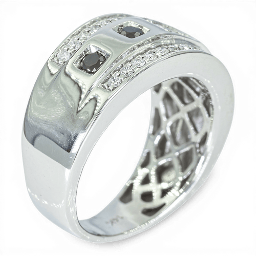 Bague 56 Bague en or blanc 585 avec diamants 0,68 ct 58 Facettes WA20