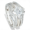 Bague 52 Bague en or blanc 585 sertie de diamant 1,35 ct 58 Facettes XB02