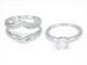 Bague 52 Bague en or blanc 585 sertie de diamant 1,35 ct 58 Facettes XB02