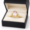 Bague 55 Bague en or jaune 750 avec kunzite et diamants 58 Facettes 50337