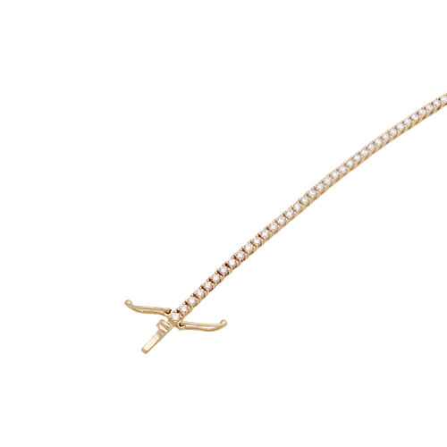 Bracelet Bracelet ligne, or rose et diamants. 58 Facettes 34846