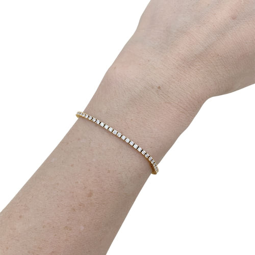 Bracelet Bracelet ligne, or rose et diamants. 58 Facettes 34846