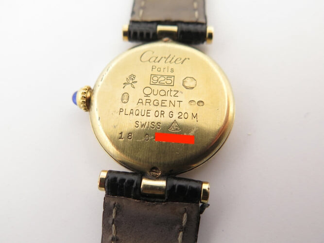 Montre Cartier Must Vendôme - Montre femme quartz vermeil 24 mm 58 Facettes 274201