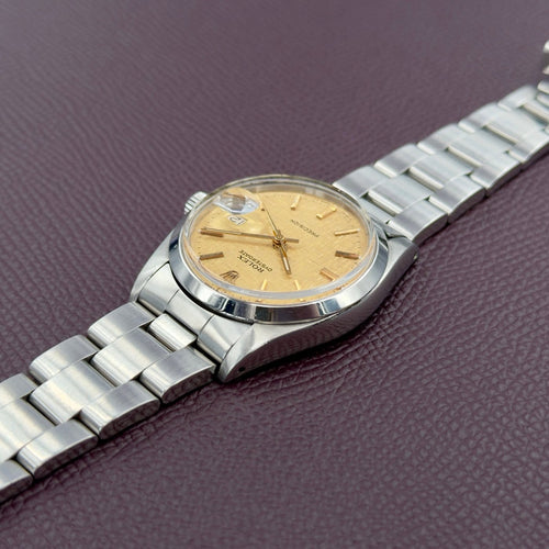 Montre Rolex Oysterdate Precision 6694 - Montre en acier cadran Gold Linen 58 Facettes 061