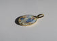 Pendentif Médaille pendentif - Porcelaine peinte en or jaune 18 carats 58 Facettes Medaille