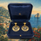 Boucles d'oreilles Chantecler Capri - Boucles d’oreilles pendantes Logo Gallo en or 18k et diamants 58 Facettes