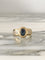 Bague 53.5 Bague en or jaune 18K saphir et diamants 58 Facettes 253