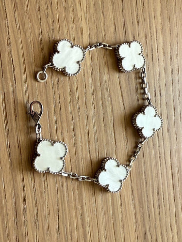 Bracelet Van Cleef & Arpels Alhambra - Bracelet 5 motifs en or blanc 18k et nacre 58 Facettes 2690