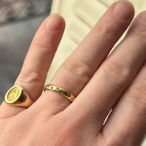 Bague 52.5 Alliance ronde - Bague sertie de diamants taille brillant 58 Facettes REF24068-231