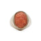 Bague 48 Chevalière - Bague en or jaune 18K et corail rouge 58 Facettes REF2223
