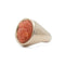 Bague 48 Chevalière - Bague en or jaune 18K et corail rouge 58 Facettes REF2223