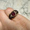 Bague 50.5 Bague bandeau en or jaune avec rubis coussin, diamants et nacre 58 Facettes REF2220
