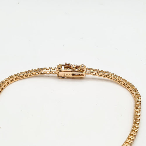 Rivière de diamants en or rose 18 carats 58 Facettes Bracelet #4995