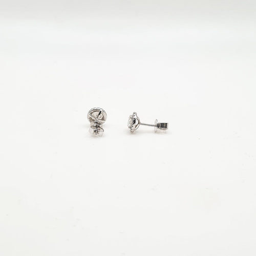 Boucles d'oreilles Boucles d’oreilles en or blanc 18 carats et diamants 58 Facettes BO #4996