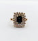 Bague 50 Bague pompadour vintage en or 18k, saphir 0,80 ct et diamants 58 Facettes A06961