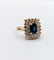 Bague 50 Bague pompadour vintage en or 18k, saphir 0,80 ct et diamants 58 Facettes A06961
