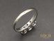 Bague Bague trilogie en or blanc et diamants 58 Facettes A10878