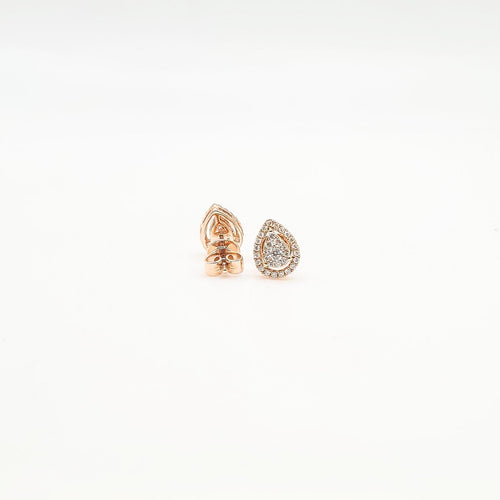 Boucles d'oreilles Boucles d'oreilles en or rose 18 carats et diamants 58 Facettes BO #4998