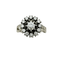 Bague 56 Bague marguerite vintage en or gris 18K sertie de diamants 58 Facettes MANOS/432