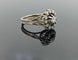 Bague 56 Bague marguerite vintage en or gris 18K sertie de diamants 58 Facettes MANOS/432