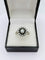 Bague 56 Bague marguerite vintage en or gris 18K sertie de diamants 58 Facettes MANOS/432