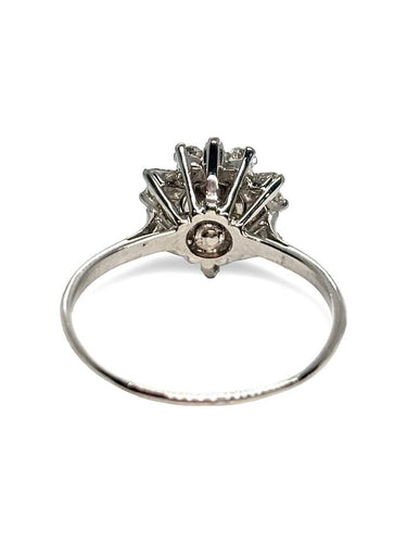 Bague 58 Bague en or blanc 18K sertie de diamants 0,80 ct 58 Facettes 1810