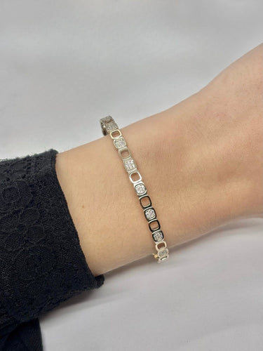Bracelet Dinh Van Impression - Bracelet en or blanc 18K et diamants 2,50 ct 58 Facettes 1820