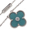 Pendentif Van Cleef & Arpels Vintage Alhambra - Pendentif en or blanc et diamant 58 Facettes r0txn0zfte